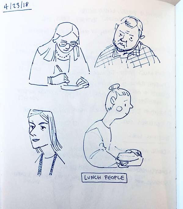 Sketchbook - Lunch People and Misc Sketches