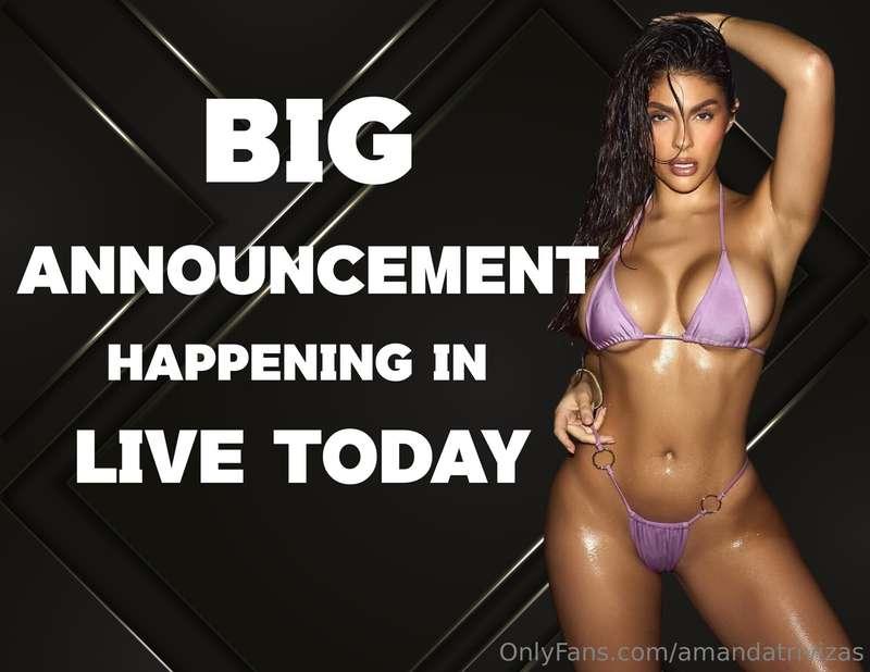 MASSIVE announcement happening LIVE today at 2:30pm est 😈