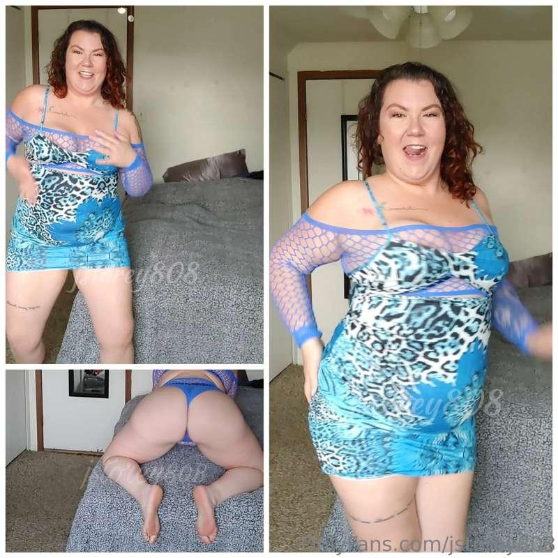 Striptease (not nude) to music / Dancing in fishnet lingerie..