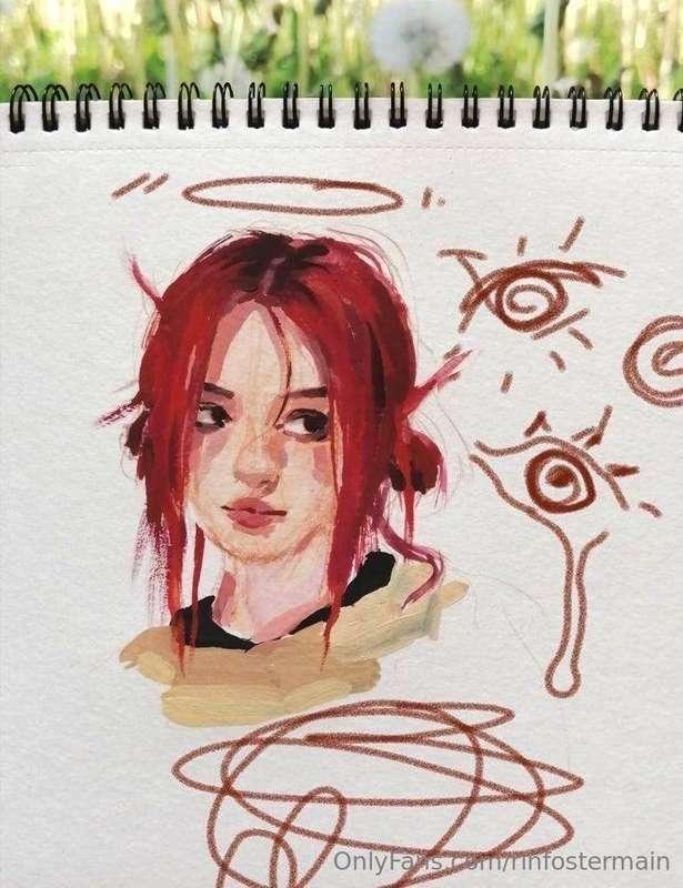 Felt like drawing myself today, so I gave it a go 🎨✨Not sure..