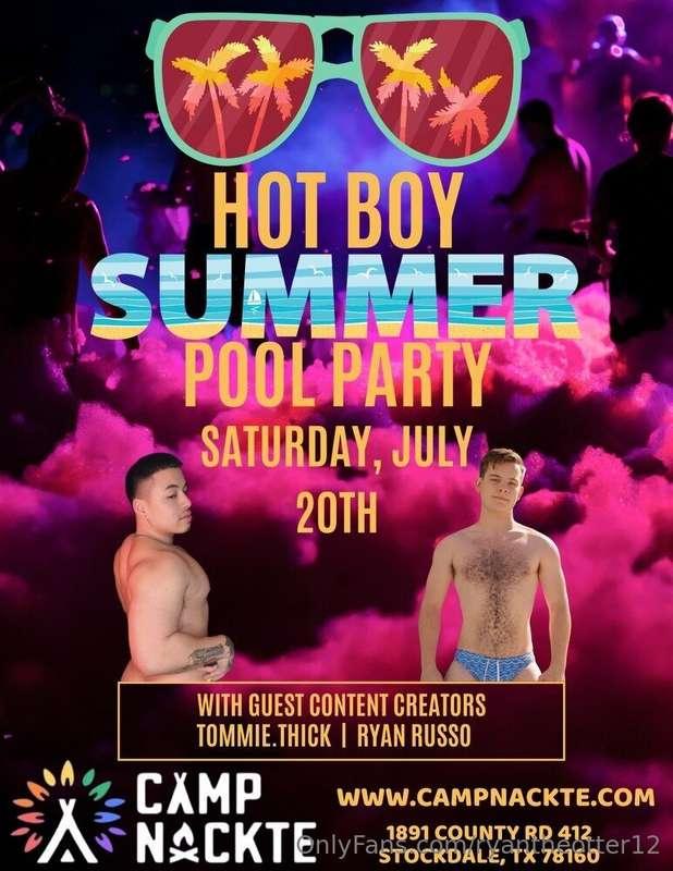 Omg im on a flier! 🤯🥰😈 Come out to camp nackte this July 20t..