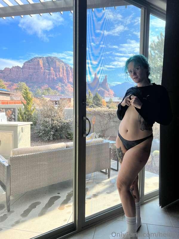 enjoying the view#panties #bush #hairy #boobs 