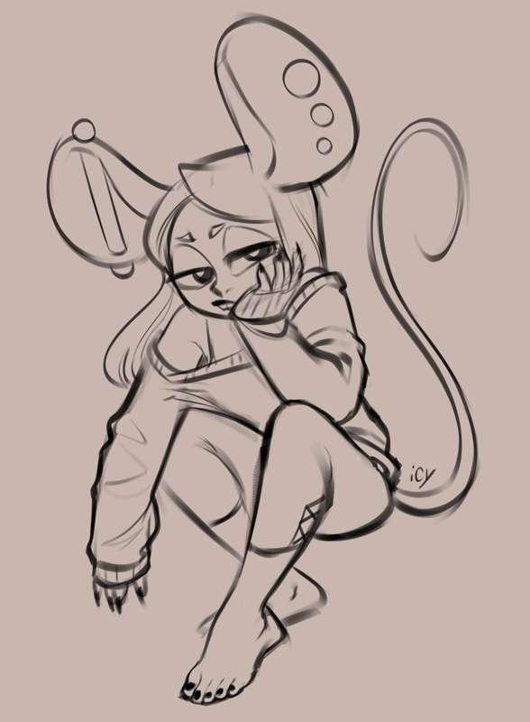 Kat, Mara, Petunia, and other stream sketches!
