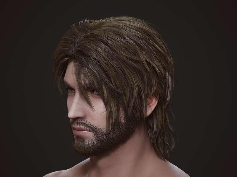 Spartan Hoplite WIP 02 - More texture progress and hair work!