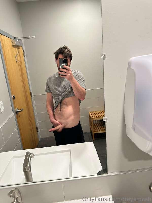 Would you follow me into the gym bathroom?
