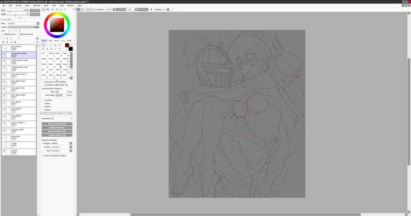 Progress on......A popcorn OC marrying a VN waifu.