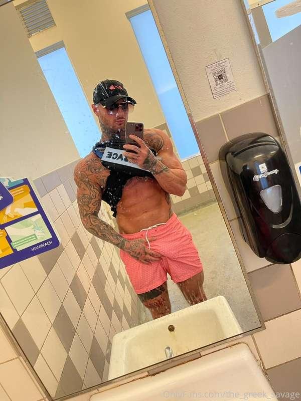 Would you sneak into the bathroom with me to satisfy this co..