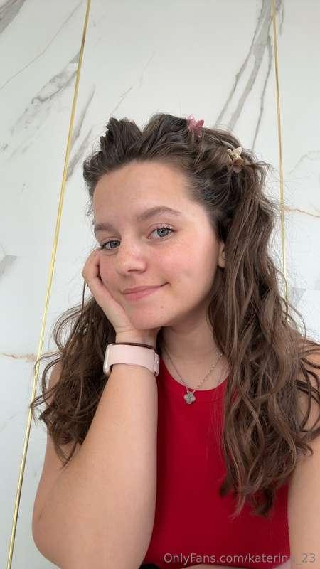 Sometimes all you need for happiness is a red tank top, a co..