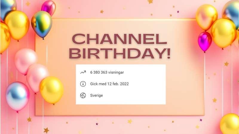 Youtube Channels Birthday!