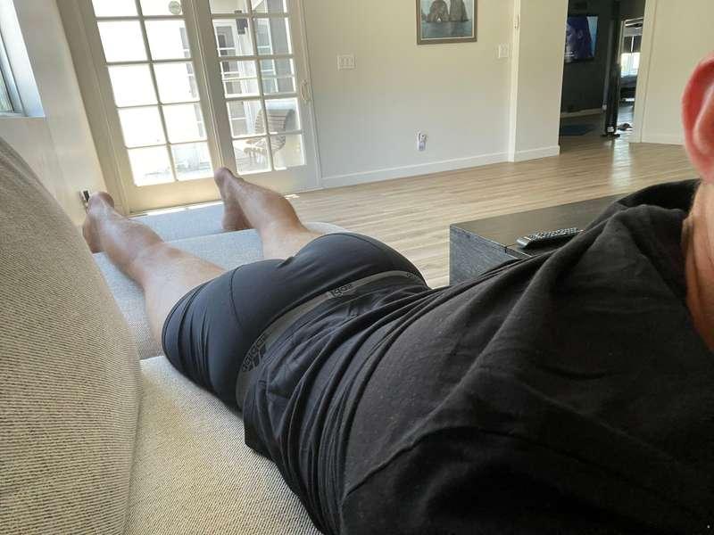 Would you sniff my butt if you saw me watching TV like this?