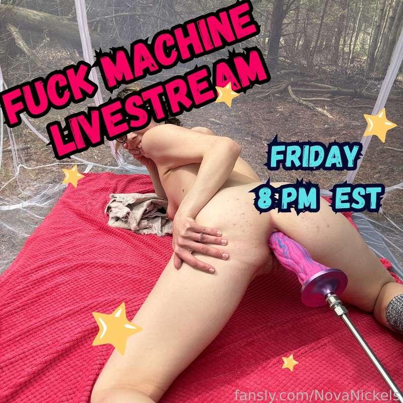 Fuck Machine LIVE stream in 4 hours at 8pm EST!! Watch me drench my robot LIVE!! 🚨

#livestream #cumshow #fuckmachine #liveshow #fyp #milf #hotmom #girlnextdoor #mom #cute #sizequeen #amateur 