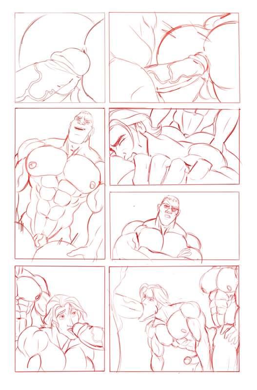 Comic page sketch 