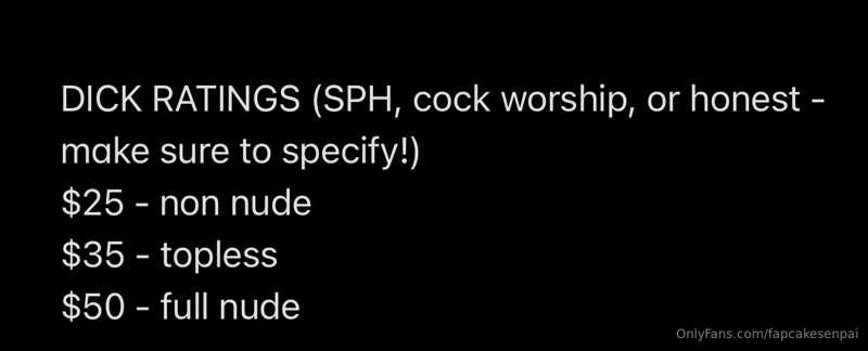 For those of you inquiring about dick ratings/SPH here’s my ..