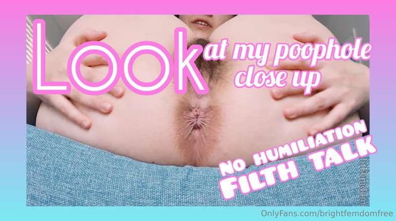 **Full Length Clip**  Look at my po**hole close up - more fi..