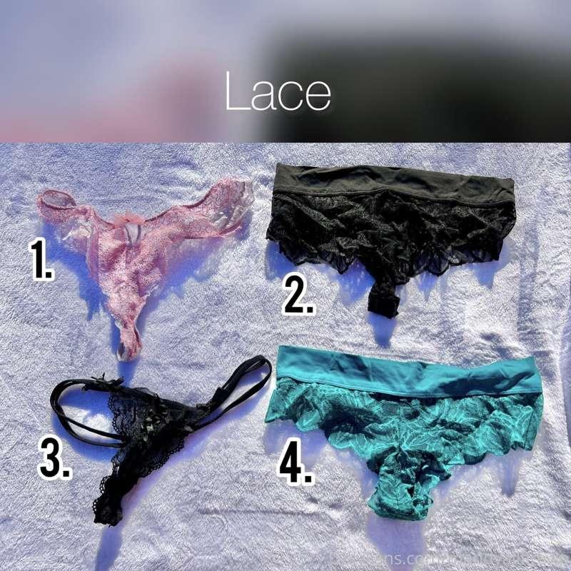 USED PANTIES 4 SALE 🩲
I have Mesh, Silks, Cotton & Lace.
I c..