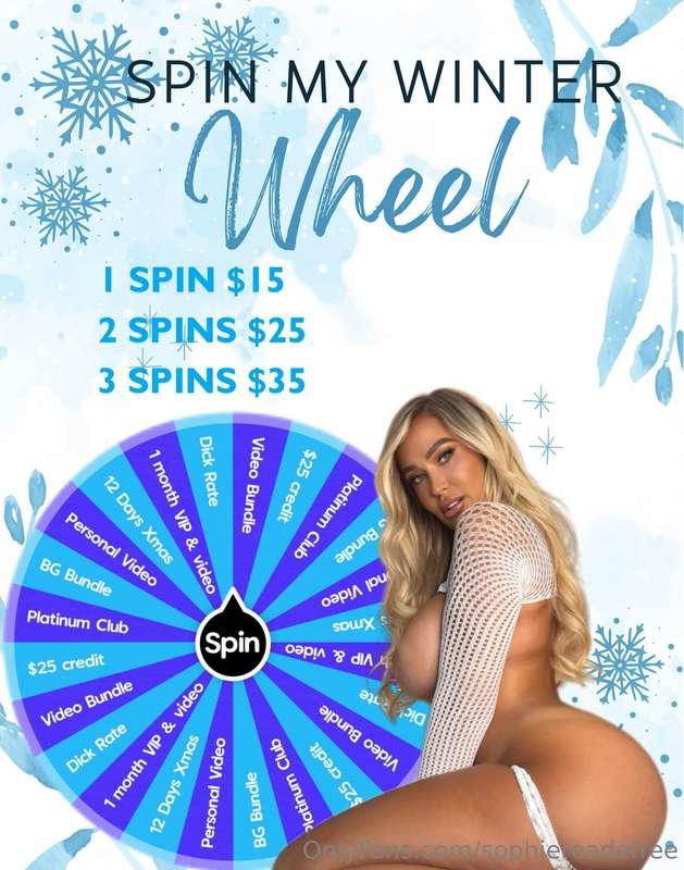 ❄️ Spin my BRAND NEW Winter Wheel❄️Each prize is worth more ..