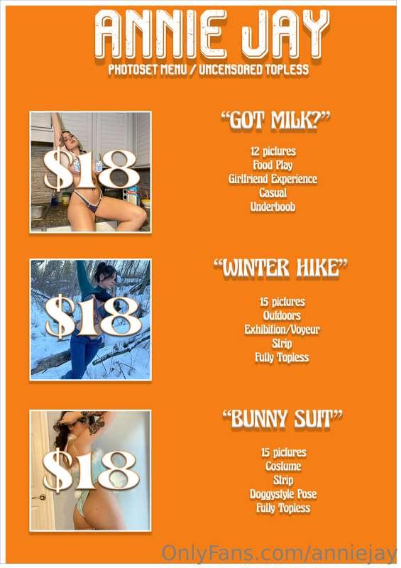 **UPDATED PPV MENU**

*ONLY* topless, NO FULL NUDITY OR MAST..