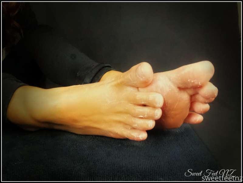Some nicely moisturised Sweet Feet.