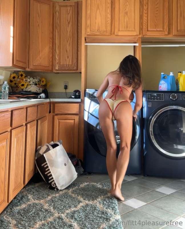 Doing my chores in a bikini 😈
