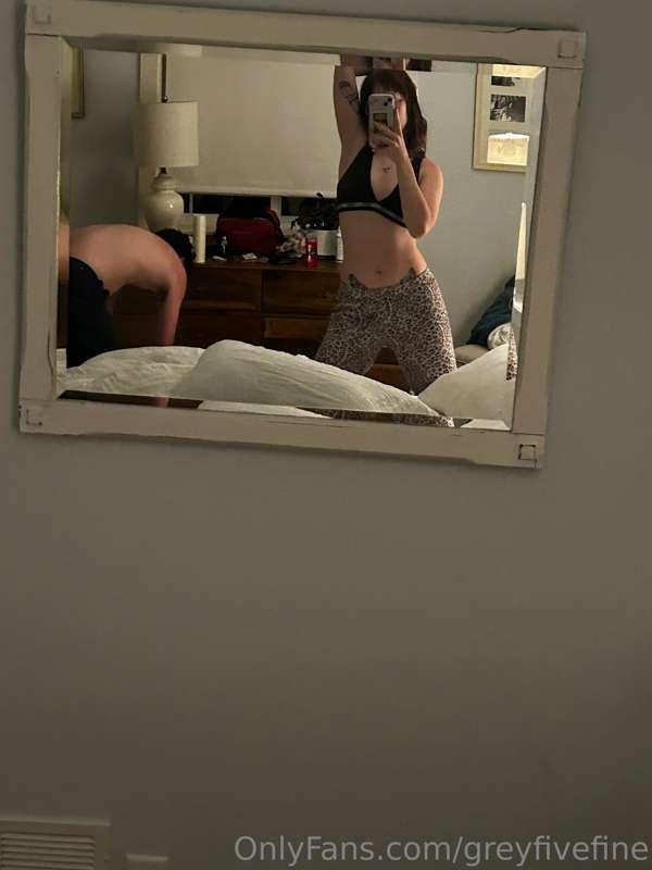 Would you bend me over and make me watch you rearrange my gu..