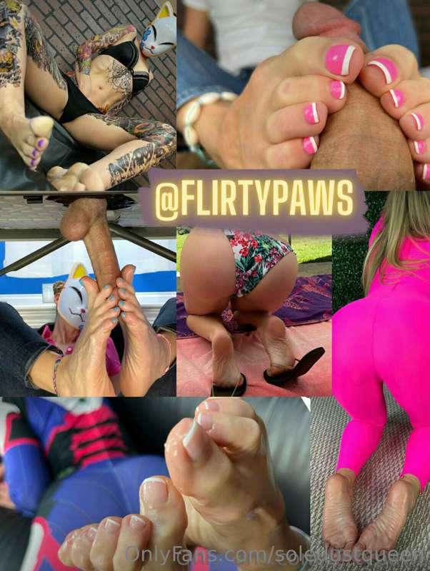 @Flirtypaws is absolutely OBSESSED with footjobs 😘 
🚫No PPV ..