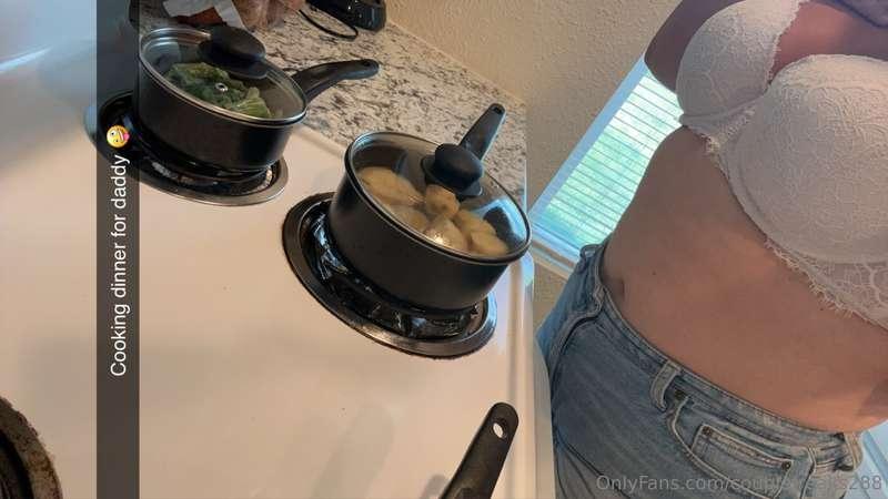 Cooking dinner for daddy 🤪