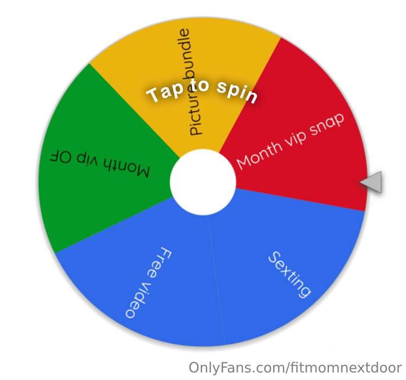 Tip $7 to spin the wheel babe. What you can win: month of VI..