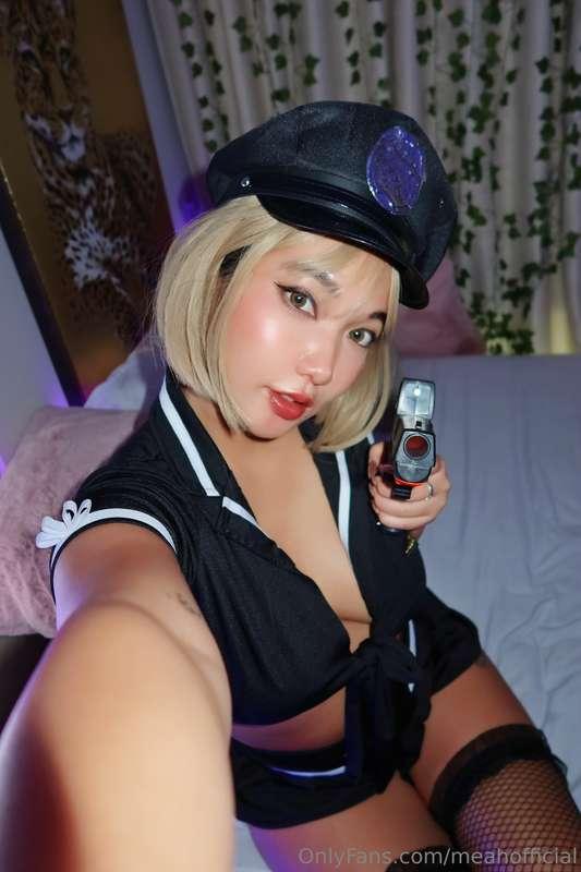 I want you to suck my boobs. I'm a police, so you have to do..