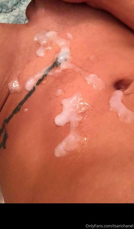 Oh my, I made a mess! 🤤💦 who wants some cum stained panties ..