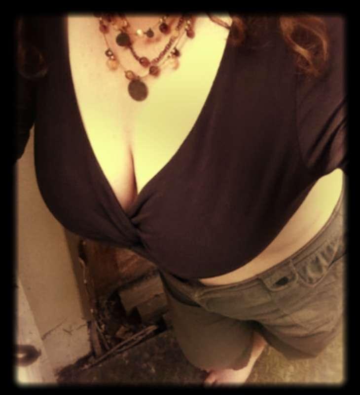 Tight little brown top - SFW