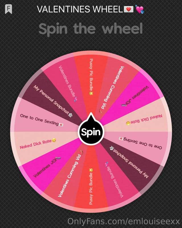 **EXCLUSIVE VALENTINES SPIN THE WHEEL**💌💘
***All prizes are ..