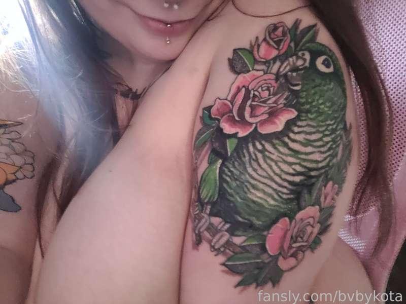 Showing you my new tattoo but still naked hehe