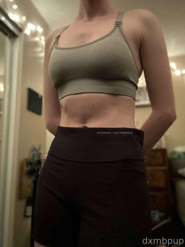 the sports bra hides a lot