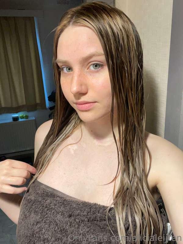 Took a shower☺️ for bikini pics or something else (not nude)..