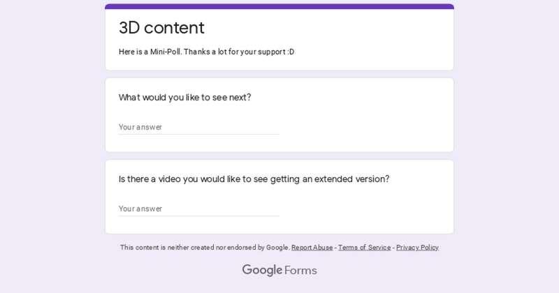 Mini poll / 3D
