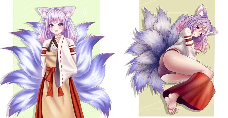 My anime kinsune redraw