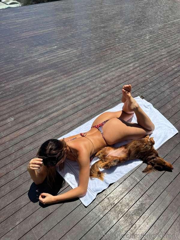 Always tanning whenever the sun visits ☀️🥹
