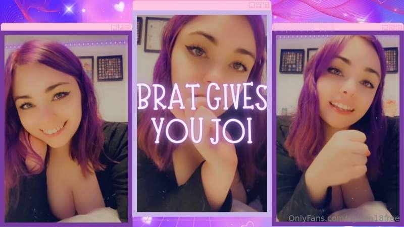 Brat Gives You JOI

You love being teased, don't you? You lo..