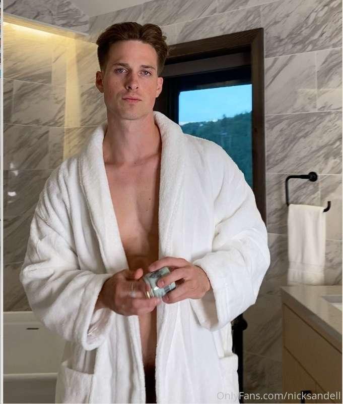 Same bathroom, same bathrobe, different video...but are you ..