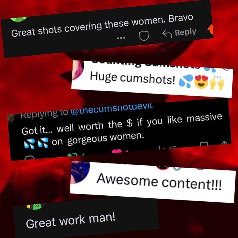 Appreciate all the feedback on the new cumshot compilation 🙏..