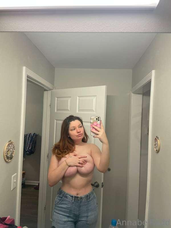 idk i’ve just always loved the boobs out in jeans look