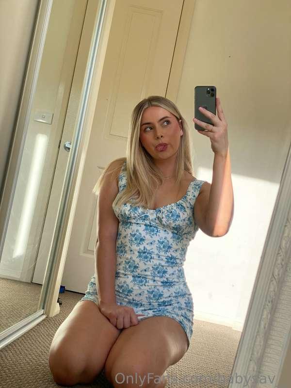Wanna pull my dress up? 😋 x