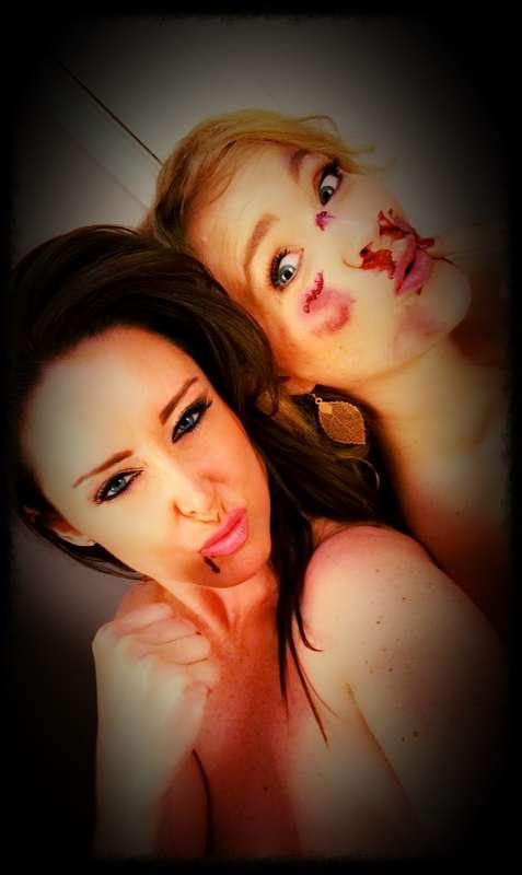 Me and Christina Carter ... not real! But Halloween makeup! ..