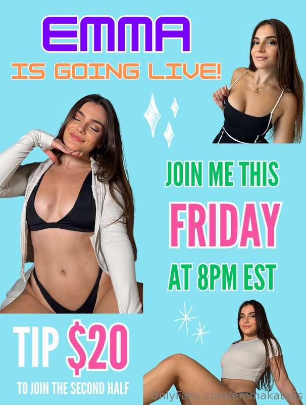 Going live THIS FRIDAY 🥰 Join me for a FREE catch up for the..