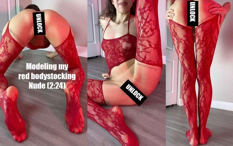 VAULT #40. This red bodystocking has me feeling pretty spicy..