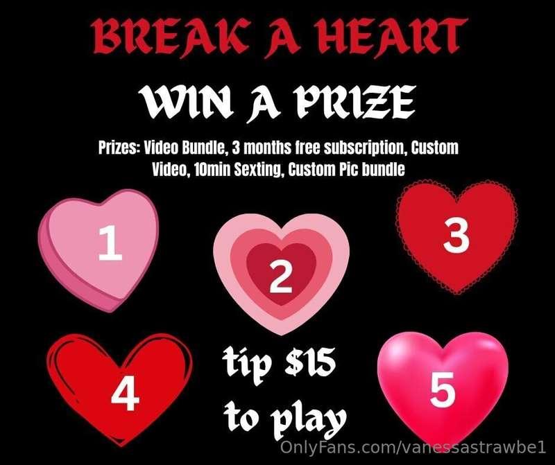 HEART BREAKER GAME - TIP $15are you a heart breaker? you sho..