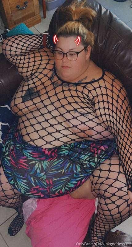 I love my fishnet outfit so much