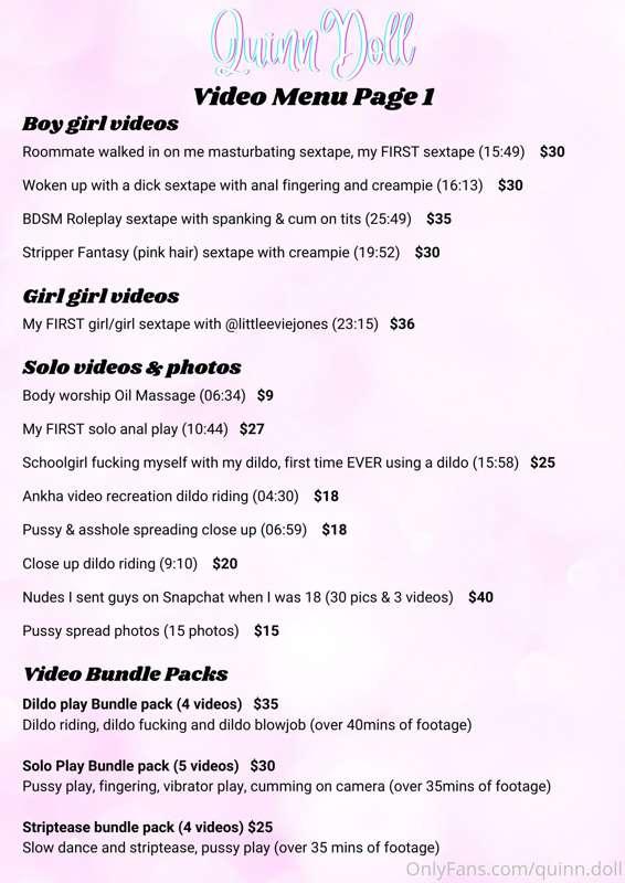 ***Video & Tip Menu***      *(3 photos)*

**I have Boy/girl ..