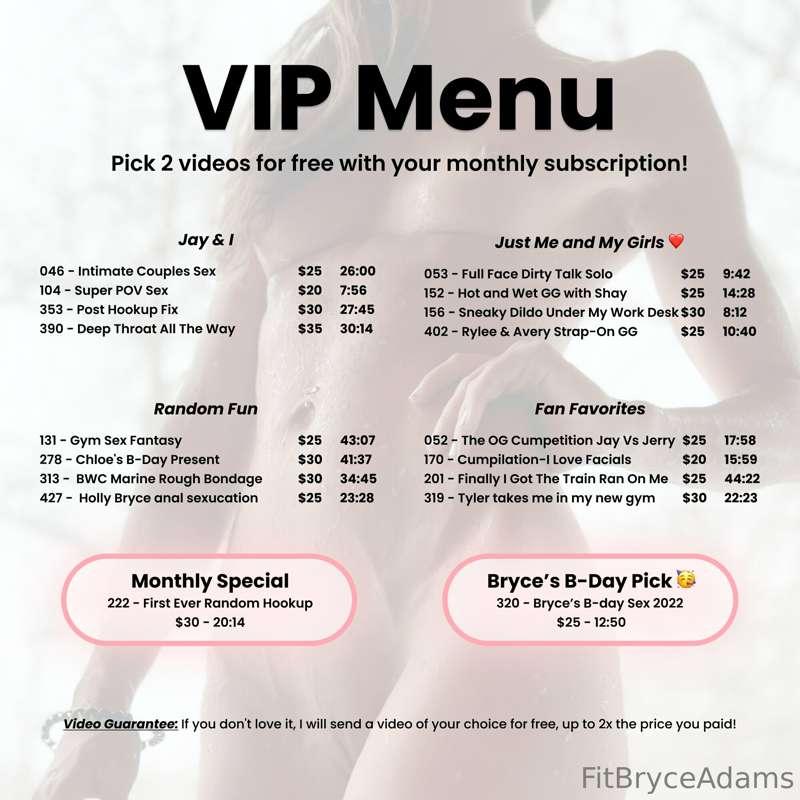 ***NEW MONTH - NEW VIP MENU*** 🤗 How to use this below: 📖

W..