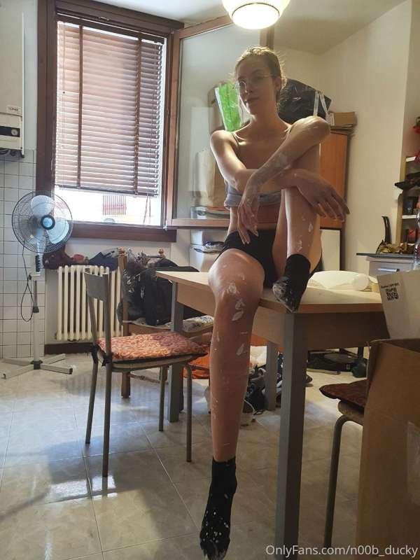 I've been painting the walls and I stepped on some paint on ..